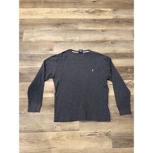 Polo Ralph Lauren Men's Dark Gray Long Sleeve thermal Crew Neck Shirt XL